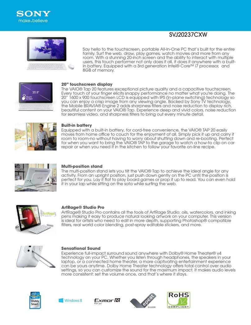 Sony SVJ20237CXW User manual