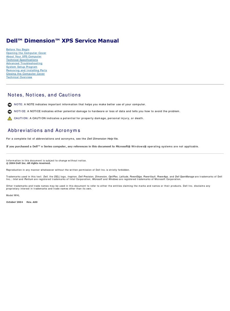 Dell Dimension XPS Gen 4 User manual