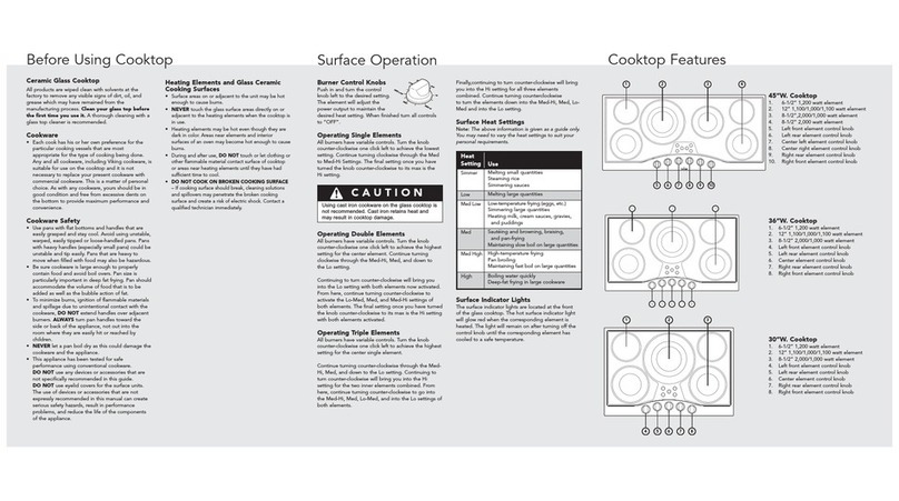 Viking RVEC3305B Quick reference guide