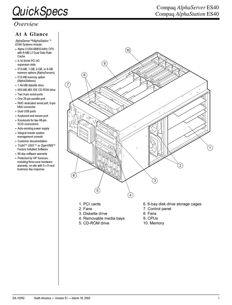 Compaq DA-64CAA-DA - AlphaServer - ES40 Model 2 User manual
