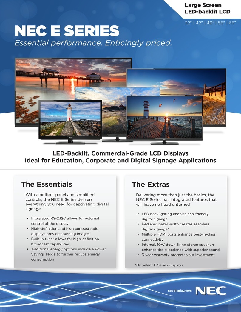 NEC MultiSync E424 User manual