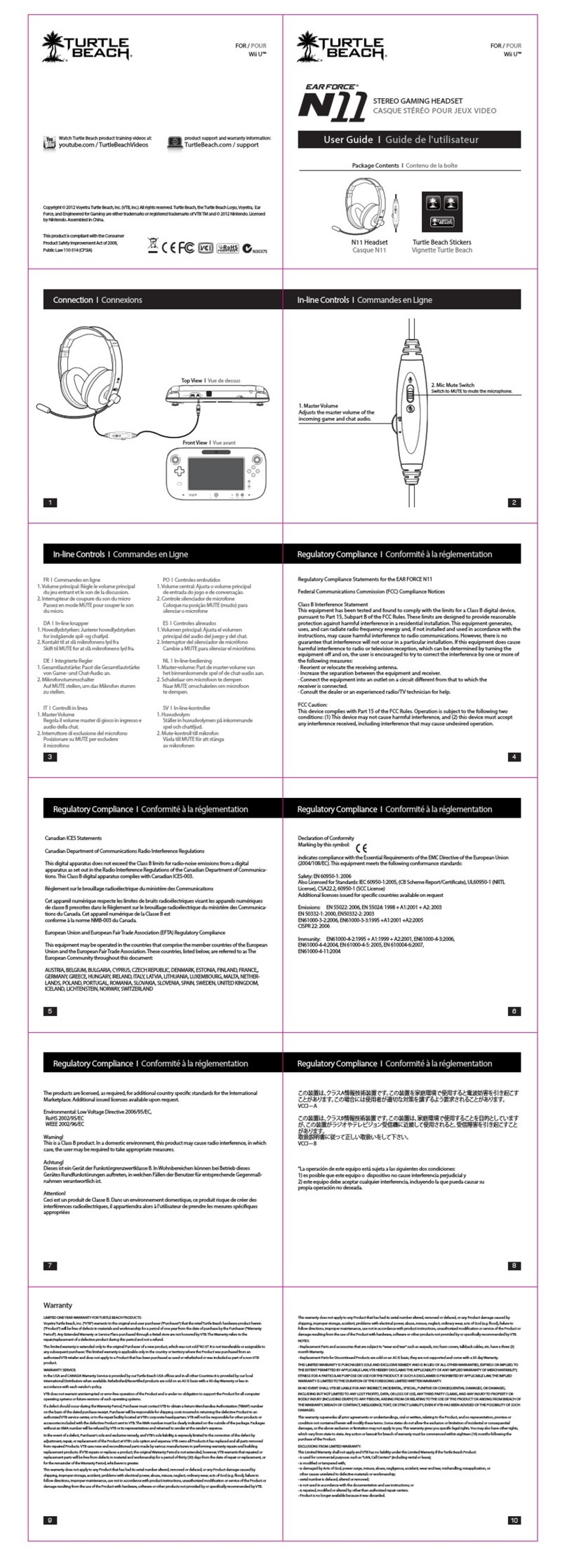 Turtle Beach Ear Force N11 User manual