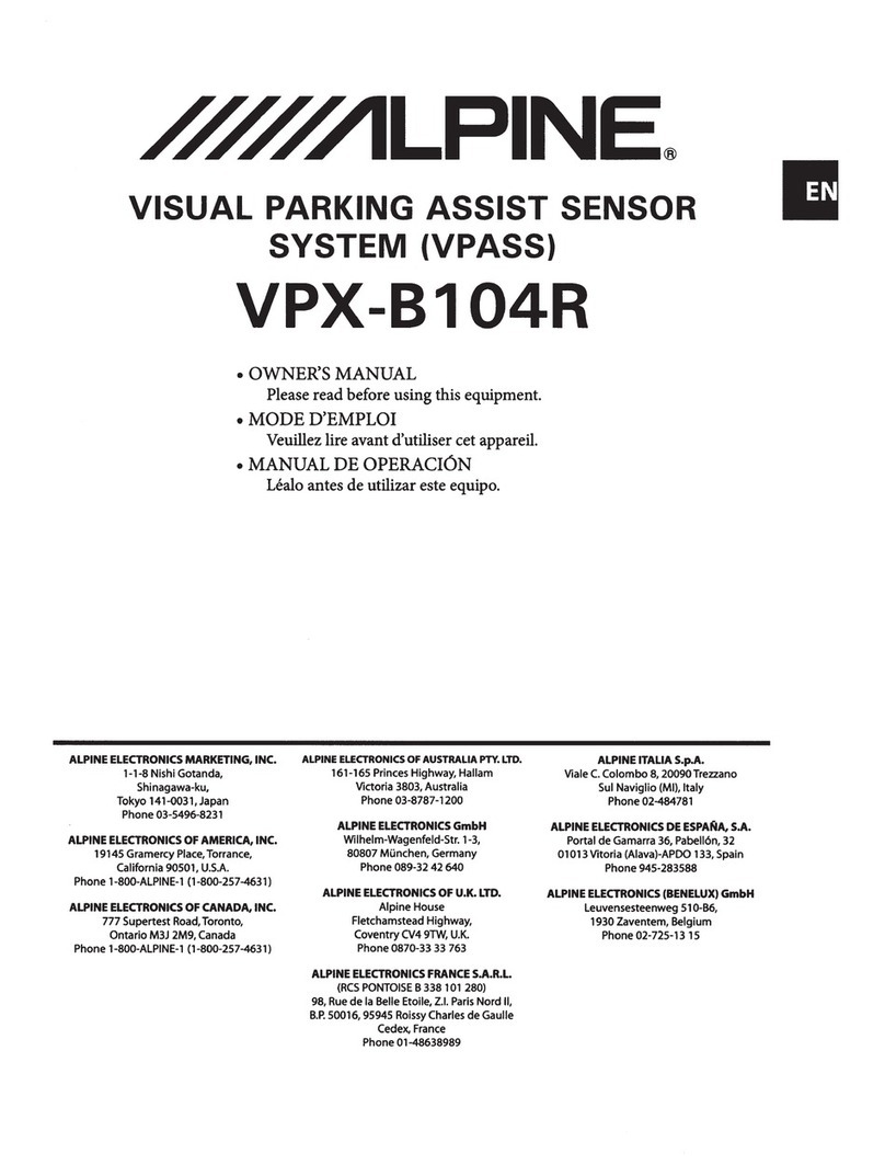 Alpine VPX-B104R User manual