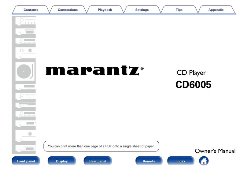 Marantz CD6005 User manual