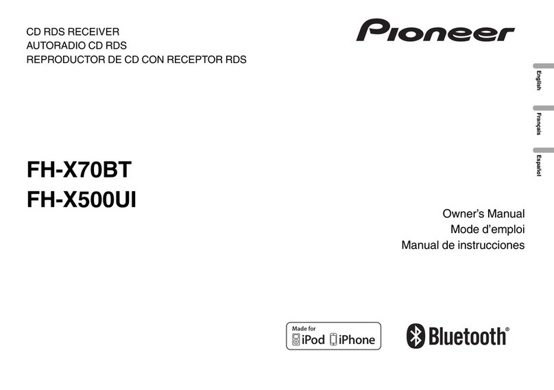Pioneer FH-X500UI owner's manual