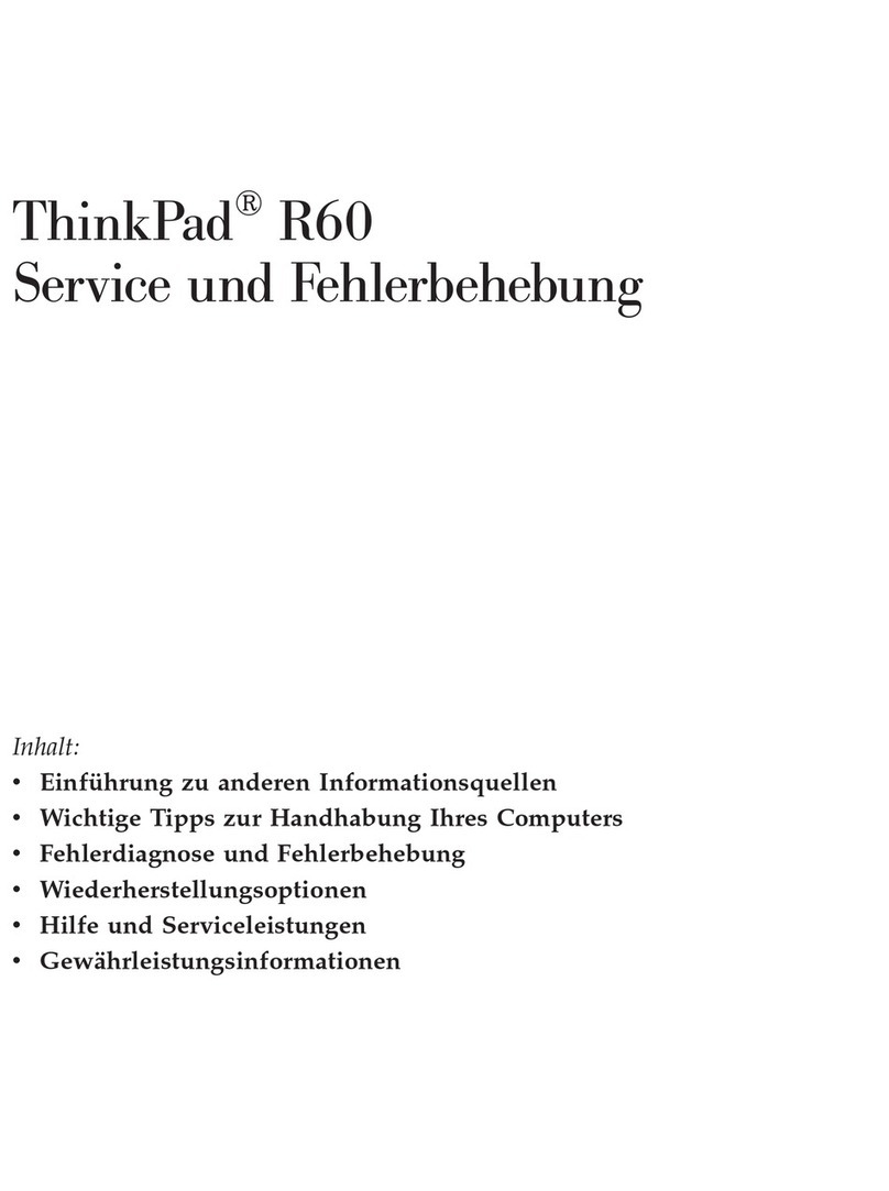 Lenovo THINKPAD R60 Operation instructions