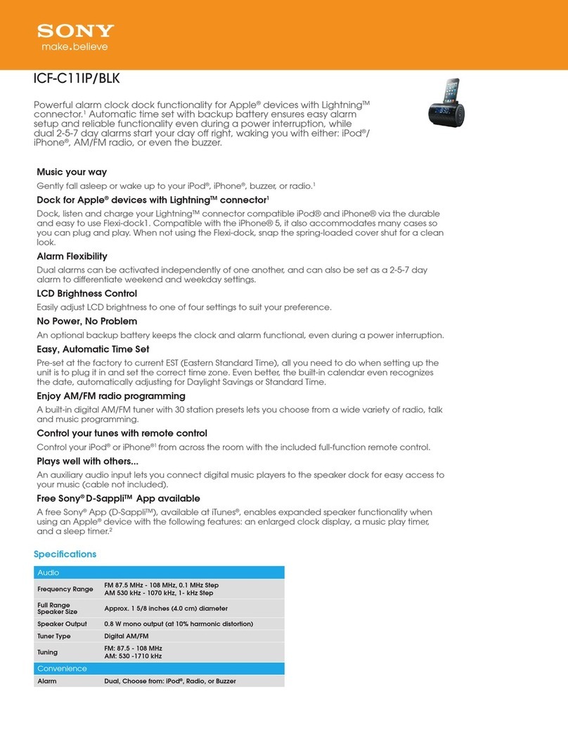 Sony ICF-C11IP/WHT User manual