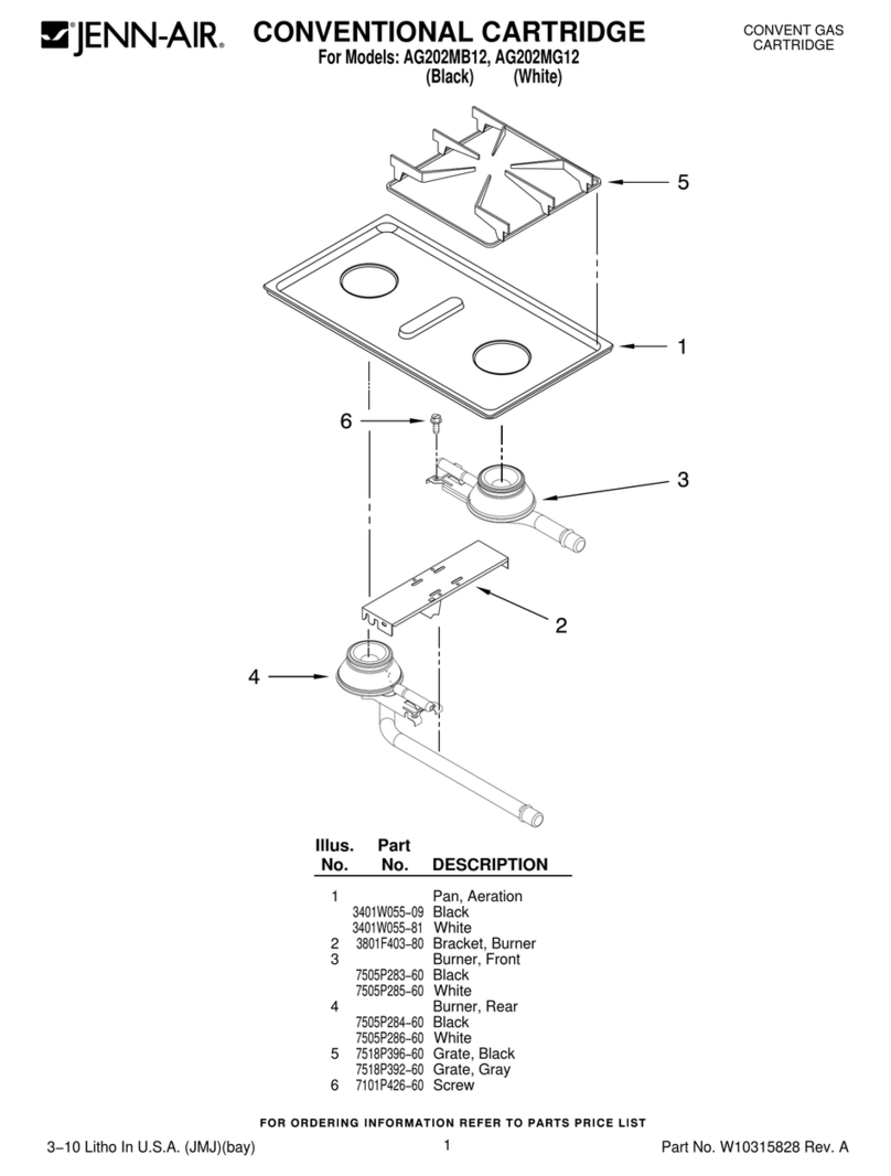 Maytag AG202MG - Gas Burner Module parts list