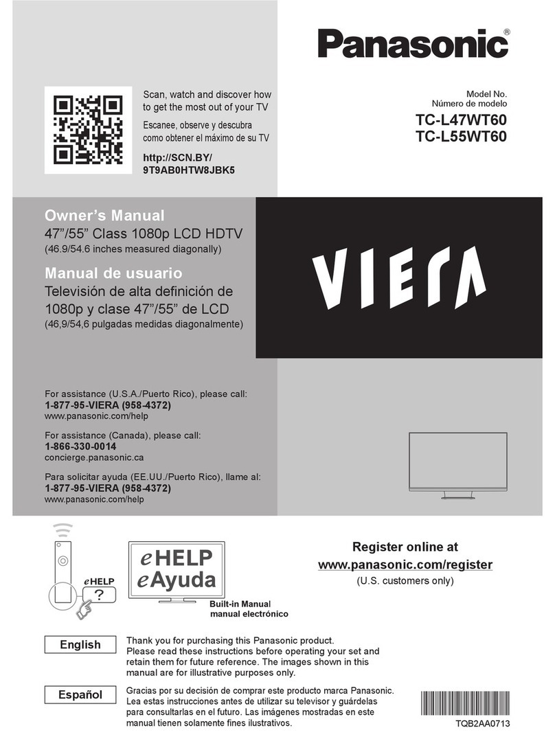 Panasonic VIERA TC-L47WT60 User manual