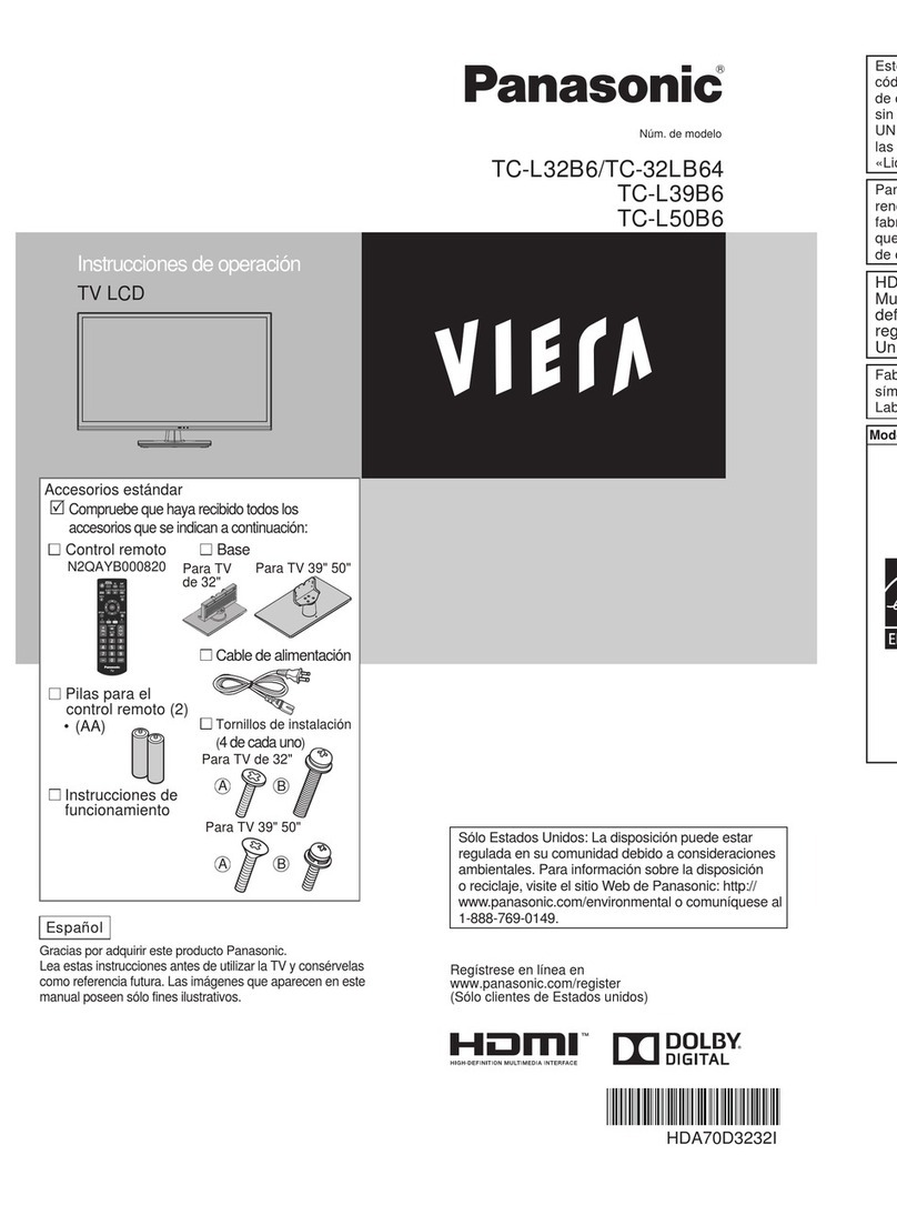 Panasonic Viera TC-L39B6 Instruction Manual