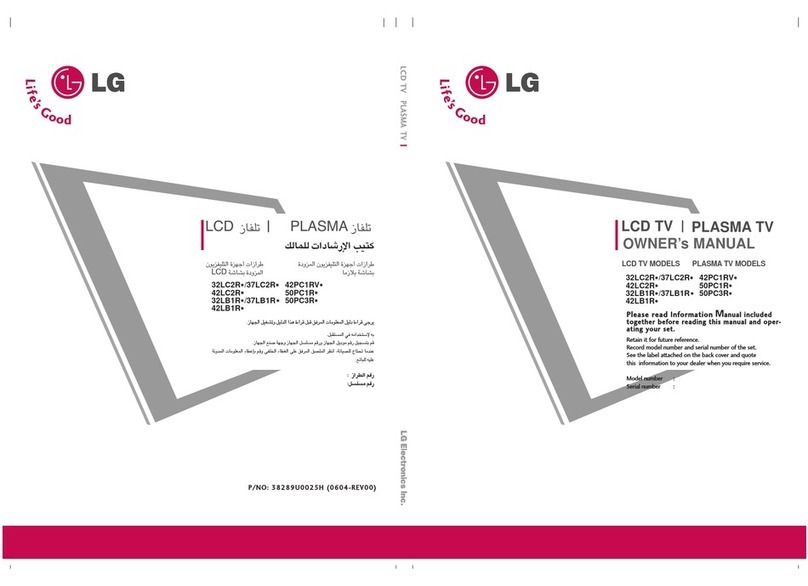 LG 37LC2R Series User manual
