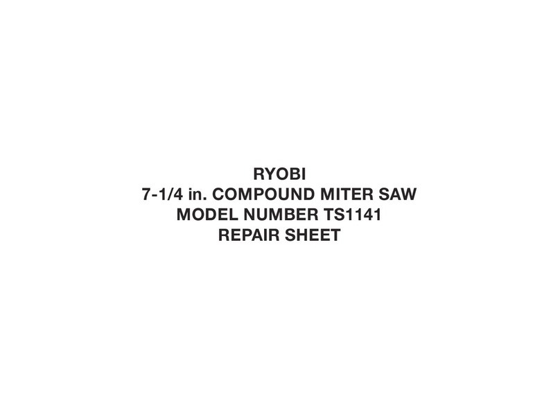 Ryobi TS1141 Repair sheet