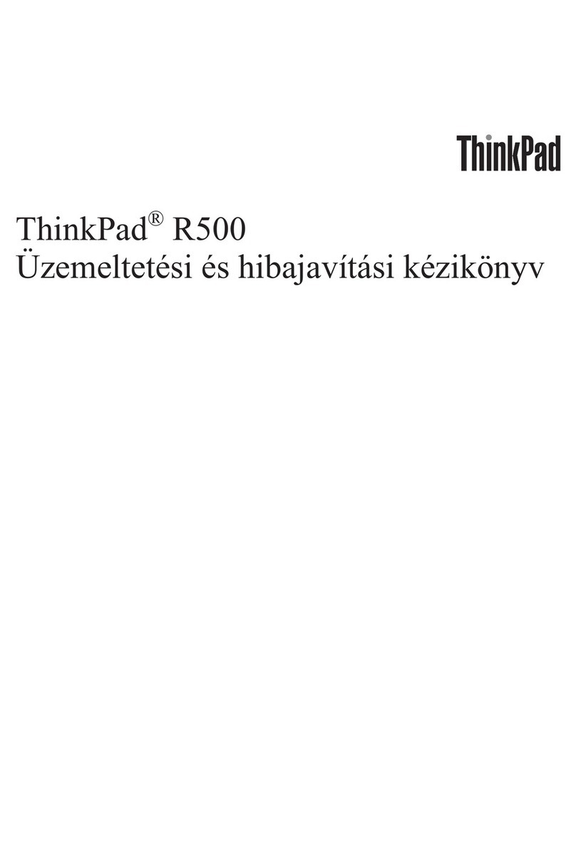 Lenovo ThinkPad R500 Üzemeltetési és hibajavítási kézikönyv