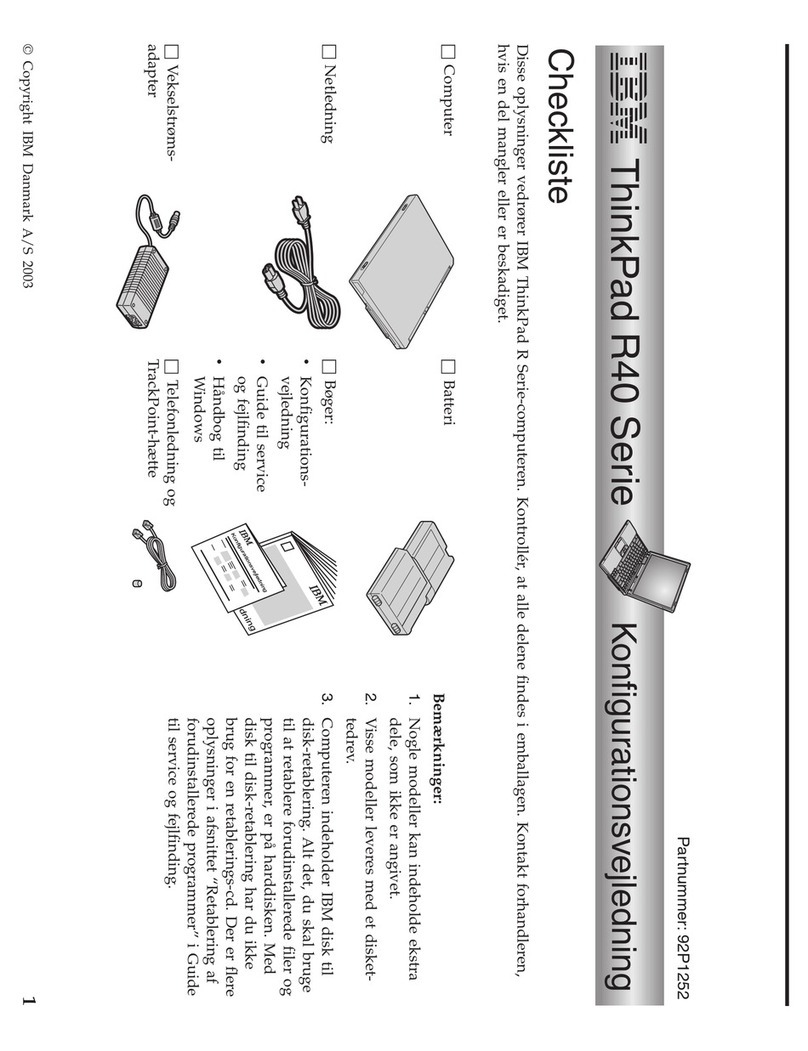 Lenovo THINKPAD R40 User manual