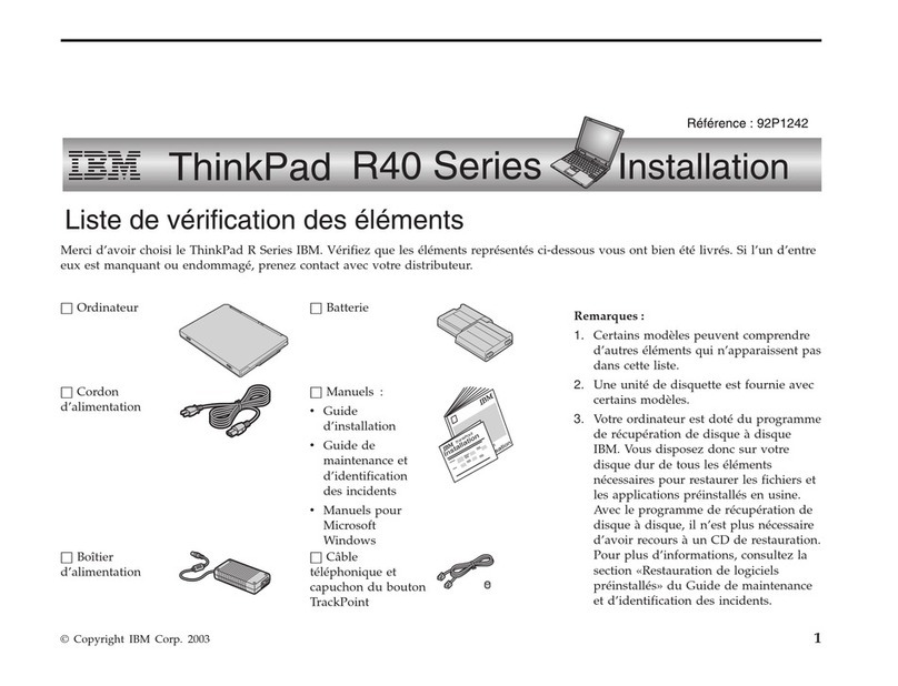 Lenovo THINKPAD R40 Installation