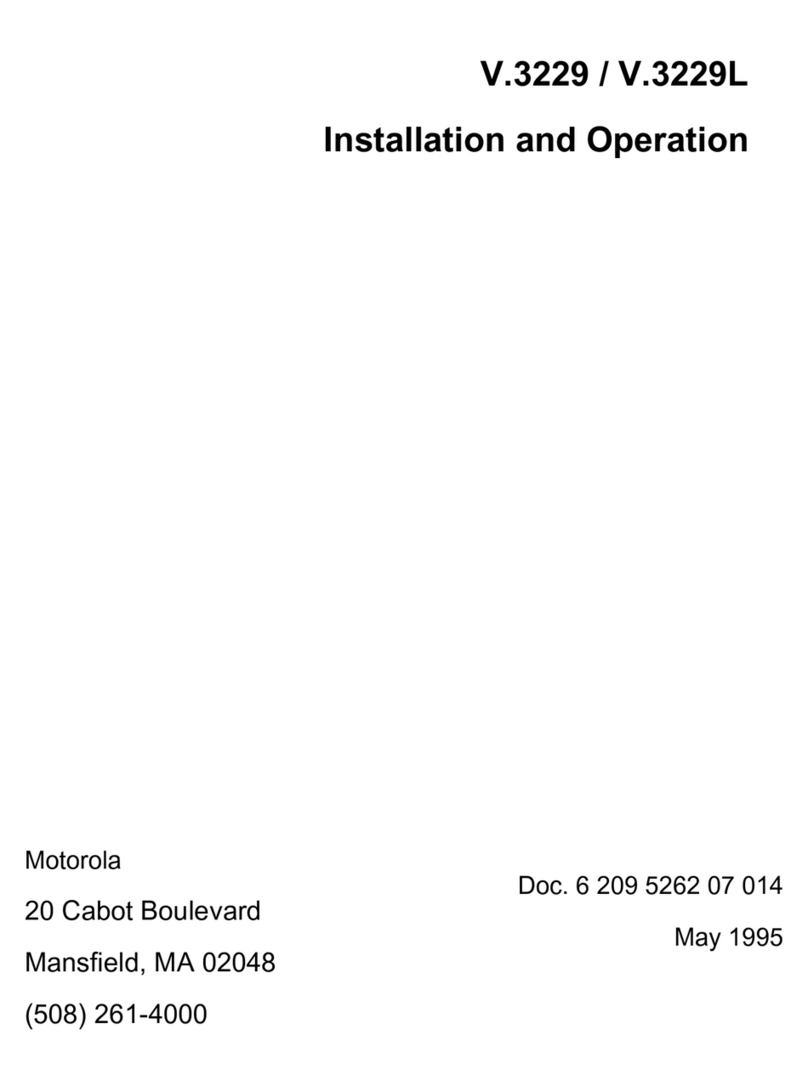 Motorola V3229 - 14.4 Kbps Modem User manual