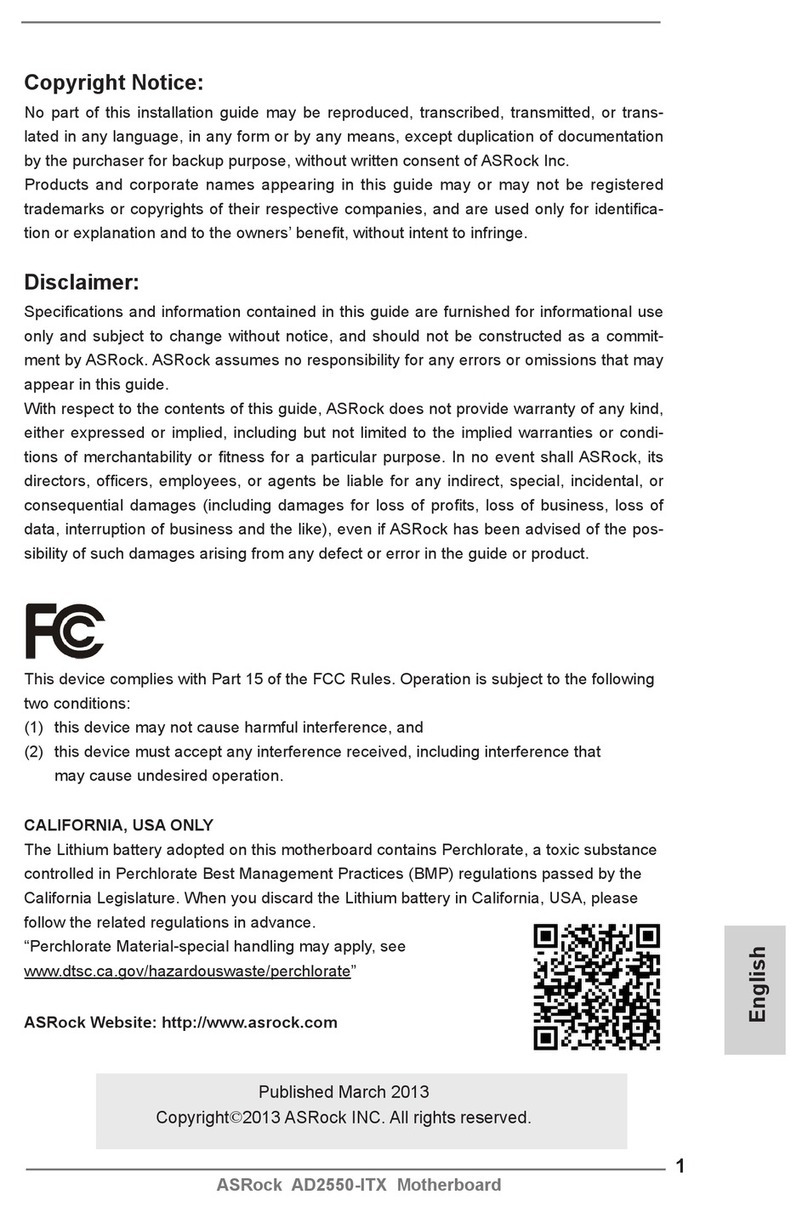 ASROCK AD2550-ITX manual