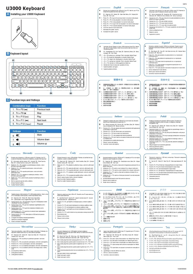 Asus My Cinema U-3000 User manual