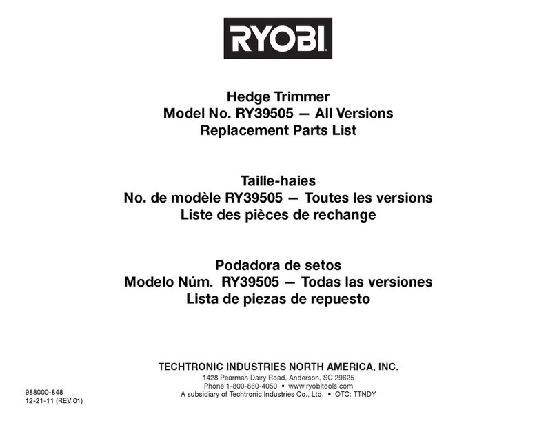 Ryobi RY39505 Application guide
