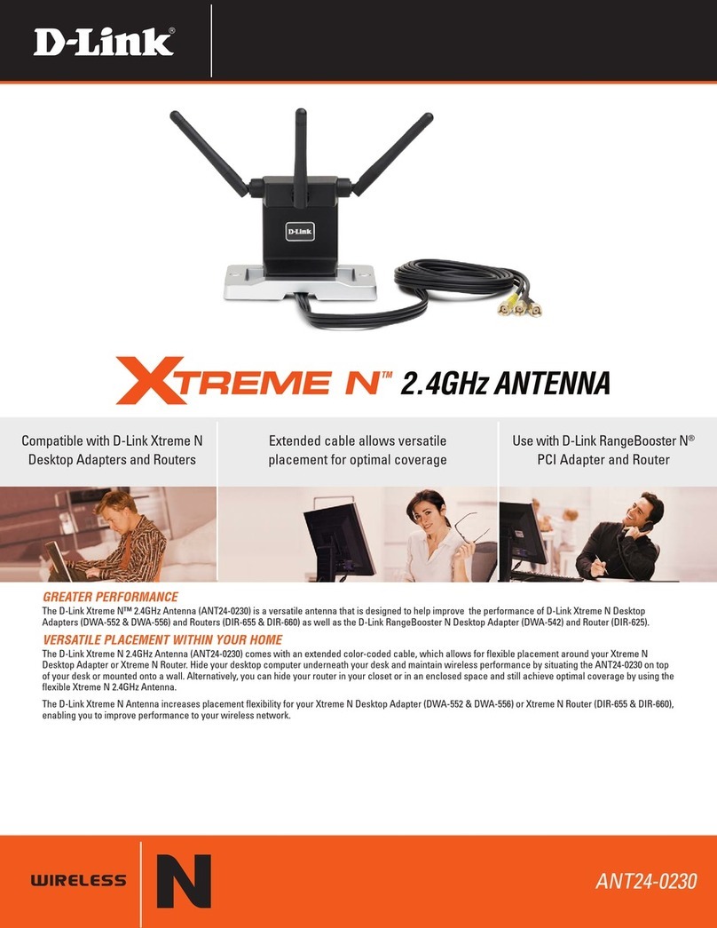 D-Link ANT24-0230 - Xtreme N Antenna User manual D-Link ANT24-0230 - Xtreme N Antenna User manual