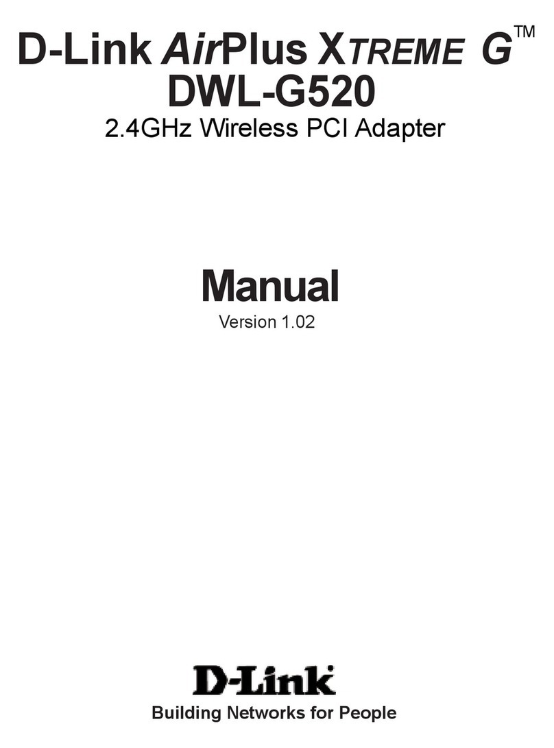 D-Link G520 - AirPlus Xtreme G DWL User manual