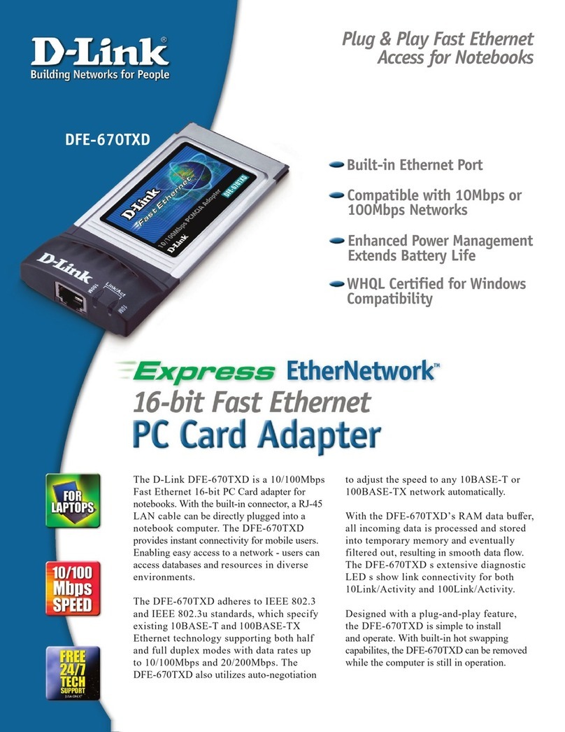D-Link Express EtherNetwork DFE-670TXD User manual