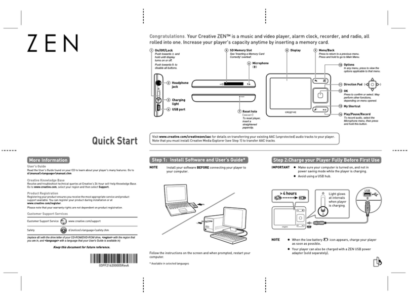 Creative ZEN User manual