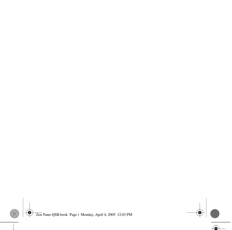 Creative 70PF122200016 - Zen Nano 512 MB Digital... User manual