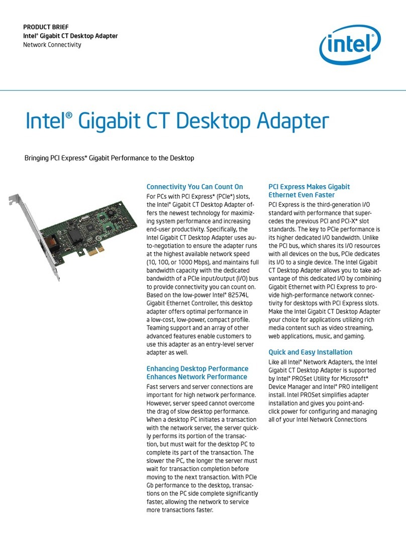 Intel EXPI9301CT Reference guide