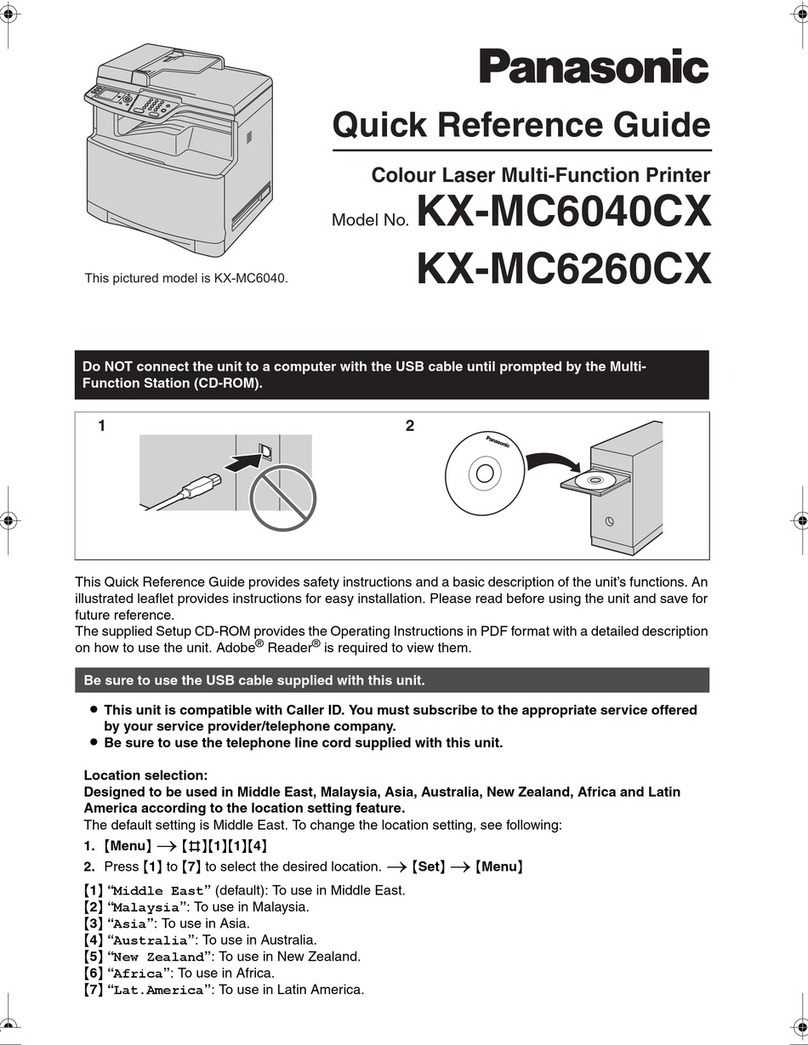 Panasonic KX-MC6040 - Color Laser Multi-Function... User manual