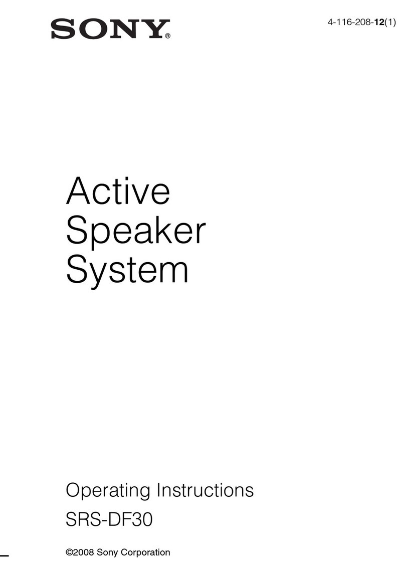 Sony SRSDF30 - PC 2.1 Speakers operating instructions