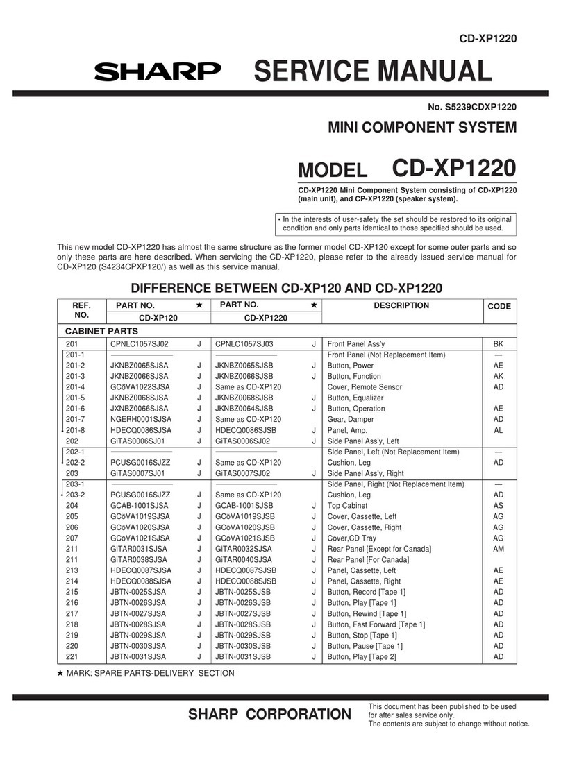 Sharp CD-XP1220 User manual