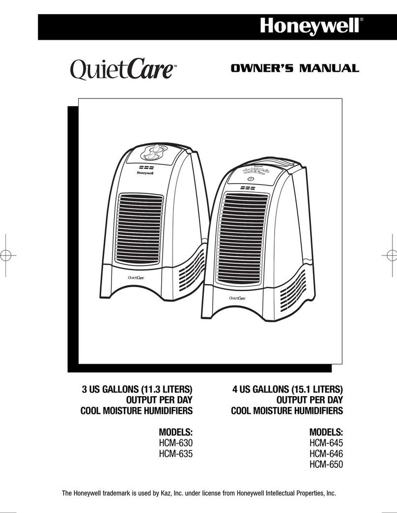 Honeywell HCM-646 - Humidifier With Electronic... owner's manual
