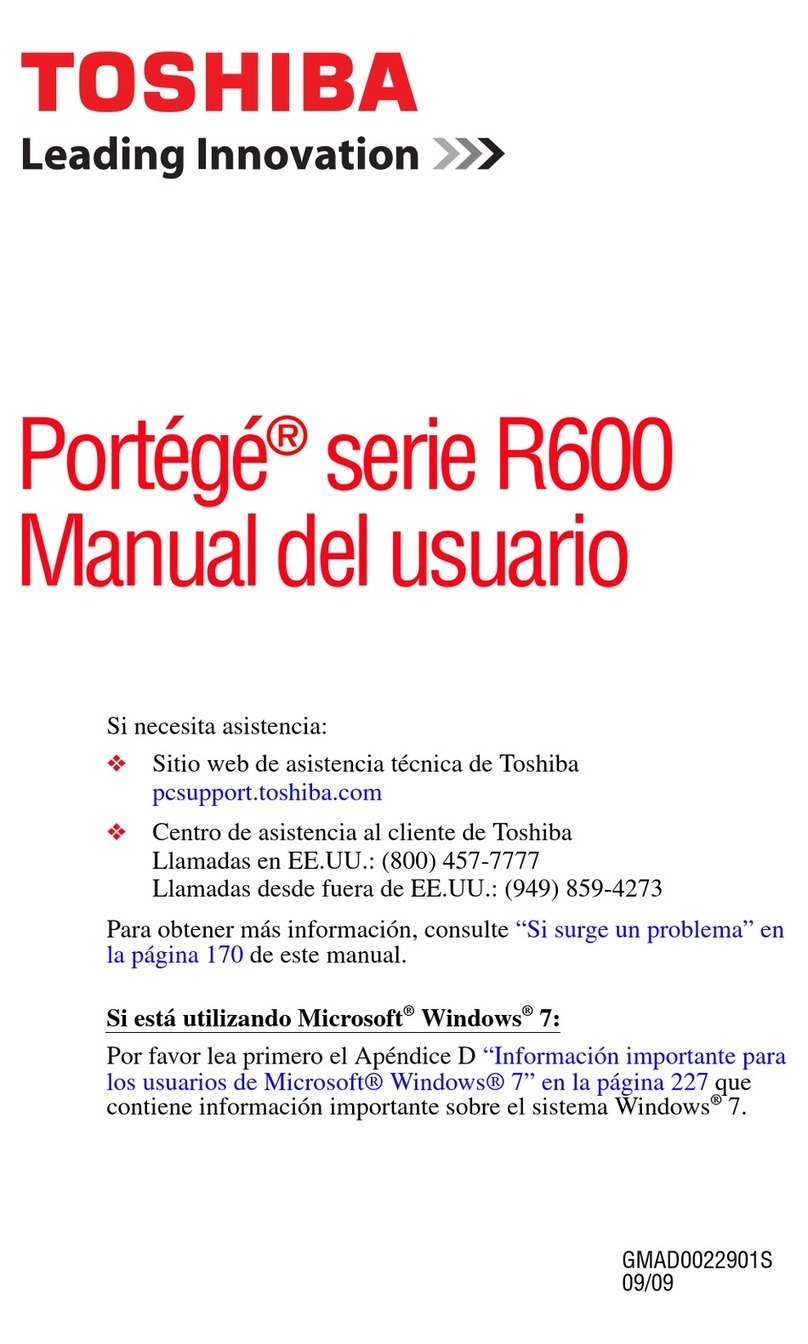 Toshiba Portege R600-SP2803C user manual