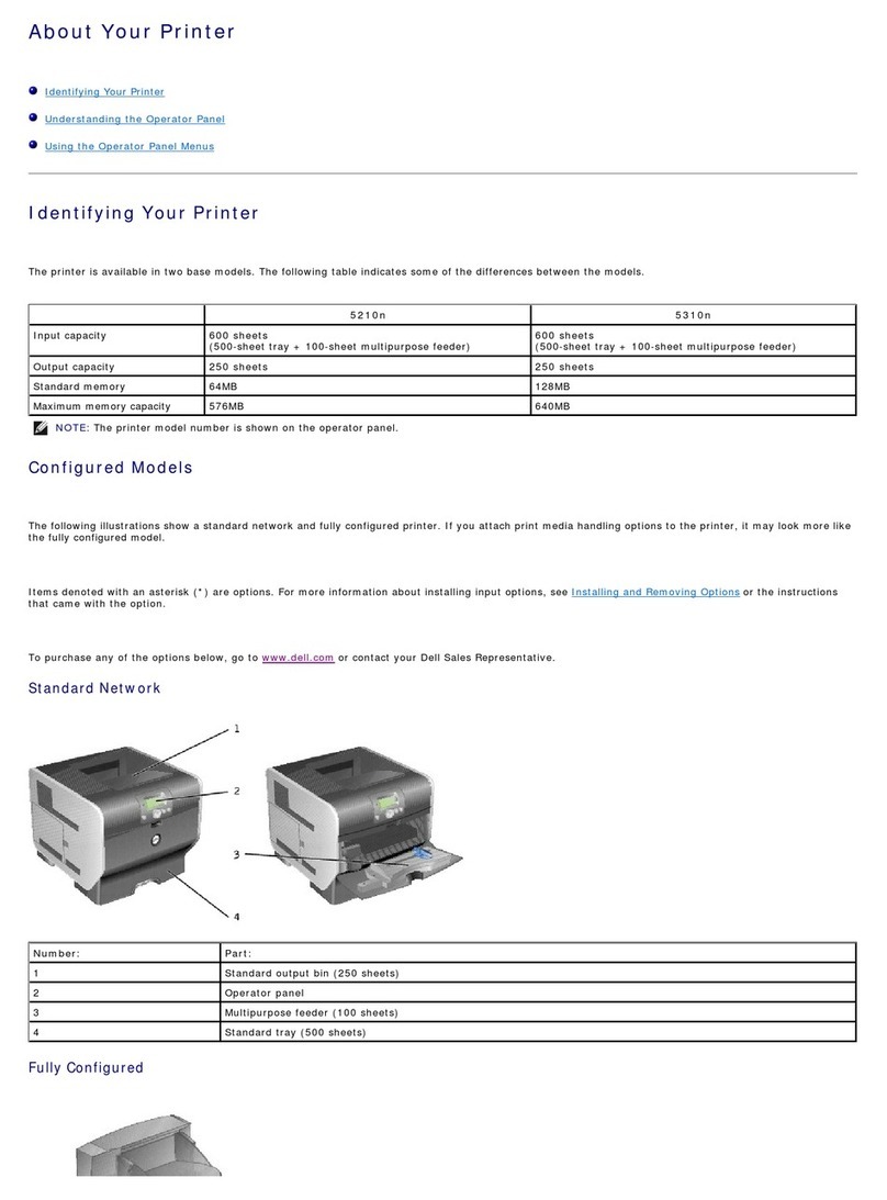 Dell 5210n Mono Laser Printer User manual Dell 5210n Mono Laser Printer User manual