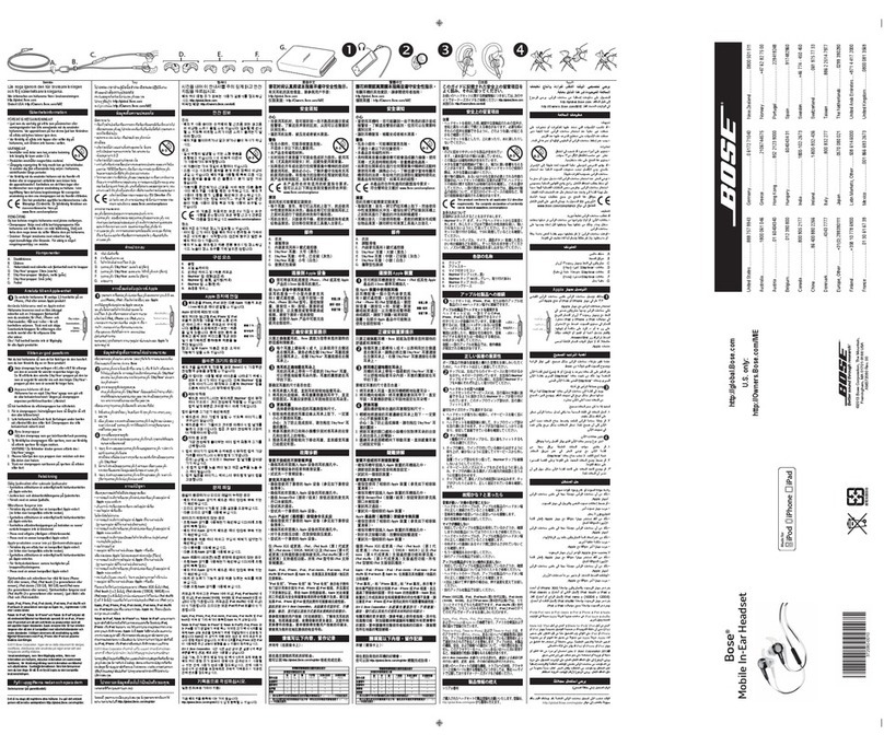 Bose IN-EAR HEADPHONES User manual