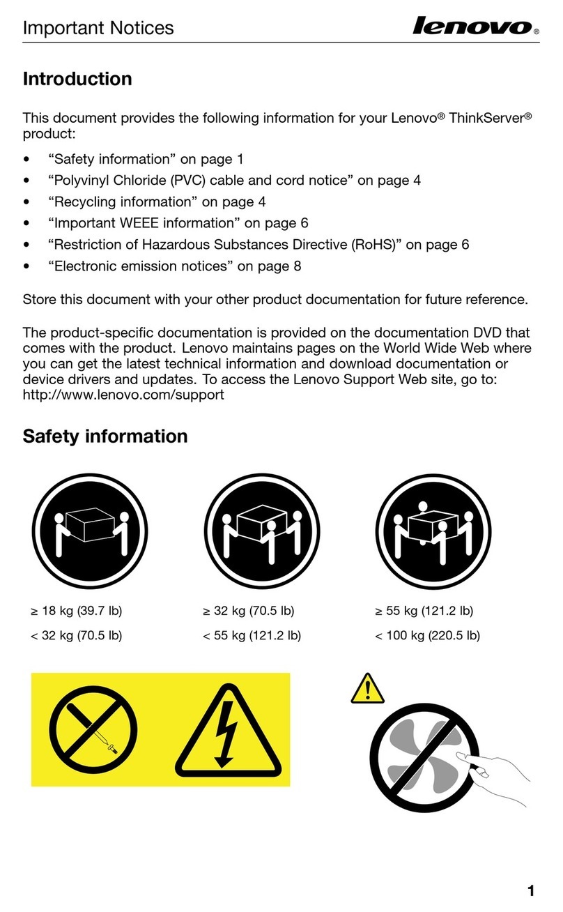 Lenovo ThinkSERVER TS130 Operation and maintenance manual