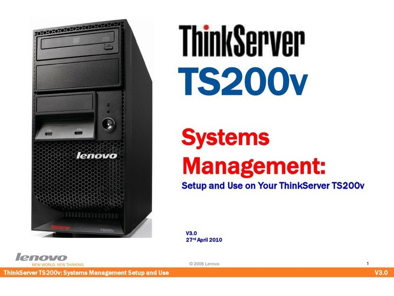 Lenovo ThinkServer TS200v User manual Lenovo ThinkServer TS200v User manual