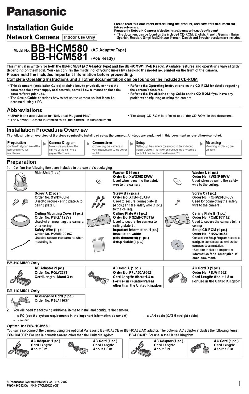 Panasonic BB-HCM581CE User manual