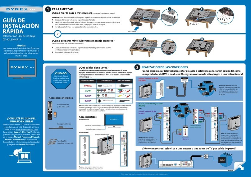 Dynex DX-32L200NA14 Parts list manual