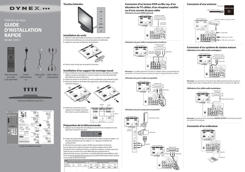 Dynex DX-40L150A11 Installation and operation manual