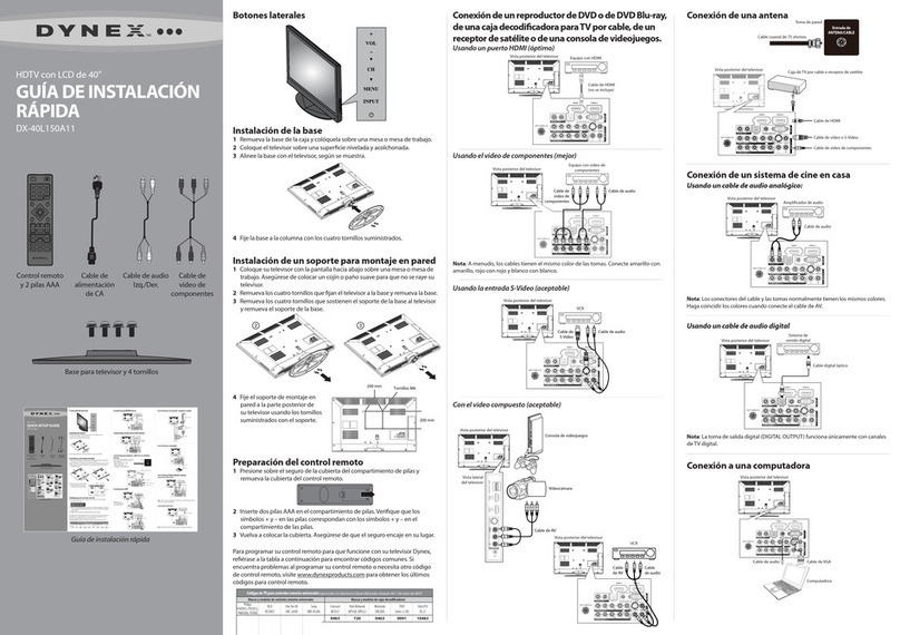 Dynex DX-40L150A11 Parts list manual