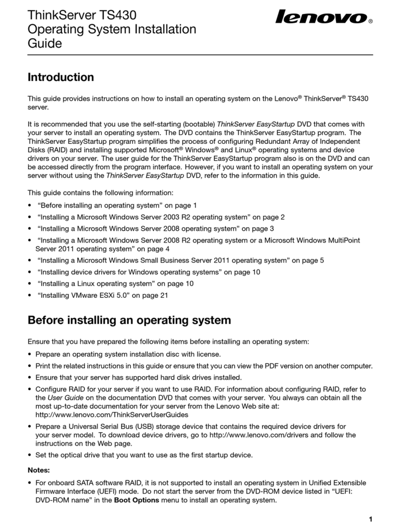 Lenovo ThinkServer TS430 User guide