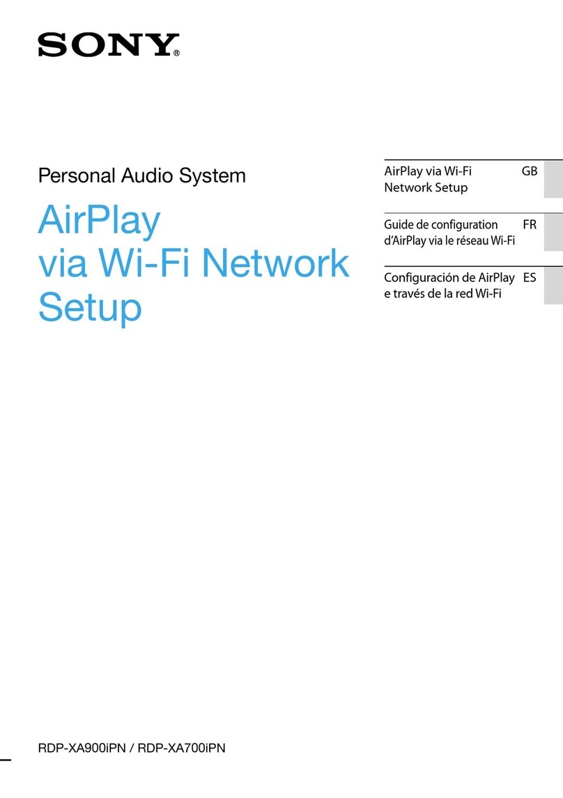 Sony RDP-XA700iPN Network Setup