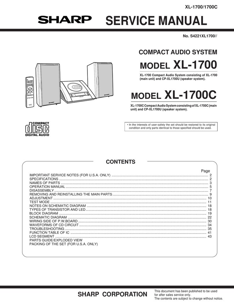 Sharp XL 1700 - Executive Microsystem Service manual