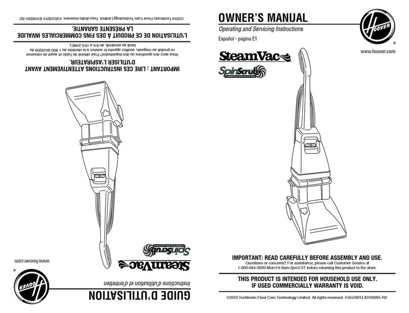 Hoover F5912 User manual Hoover F5912 User manual