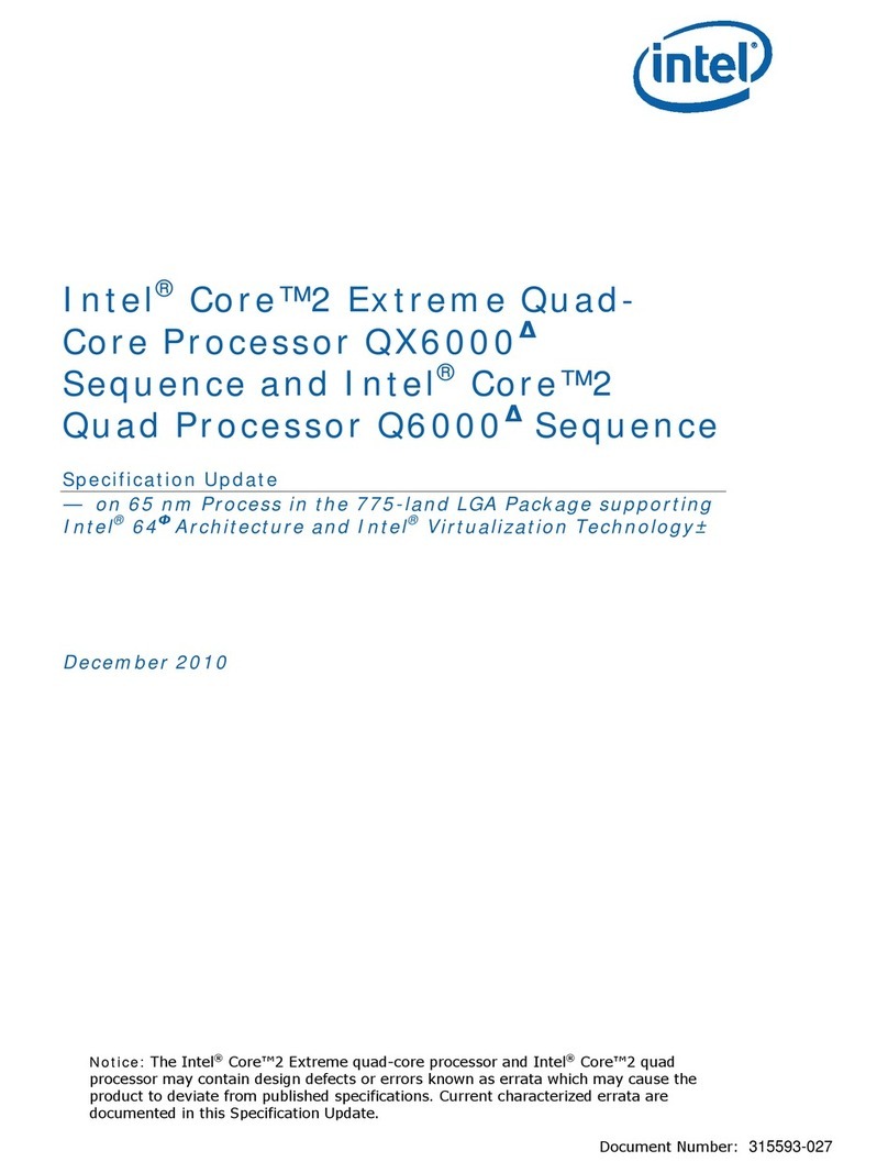 Intel BX80562Q6600 - Core 2 Quad 2.4 GHz Processor User manual