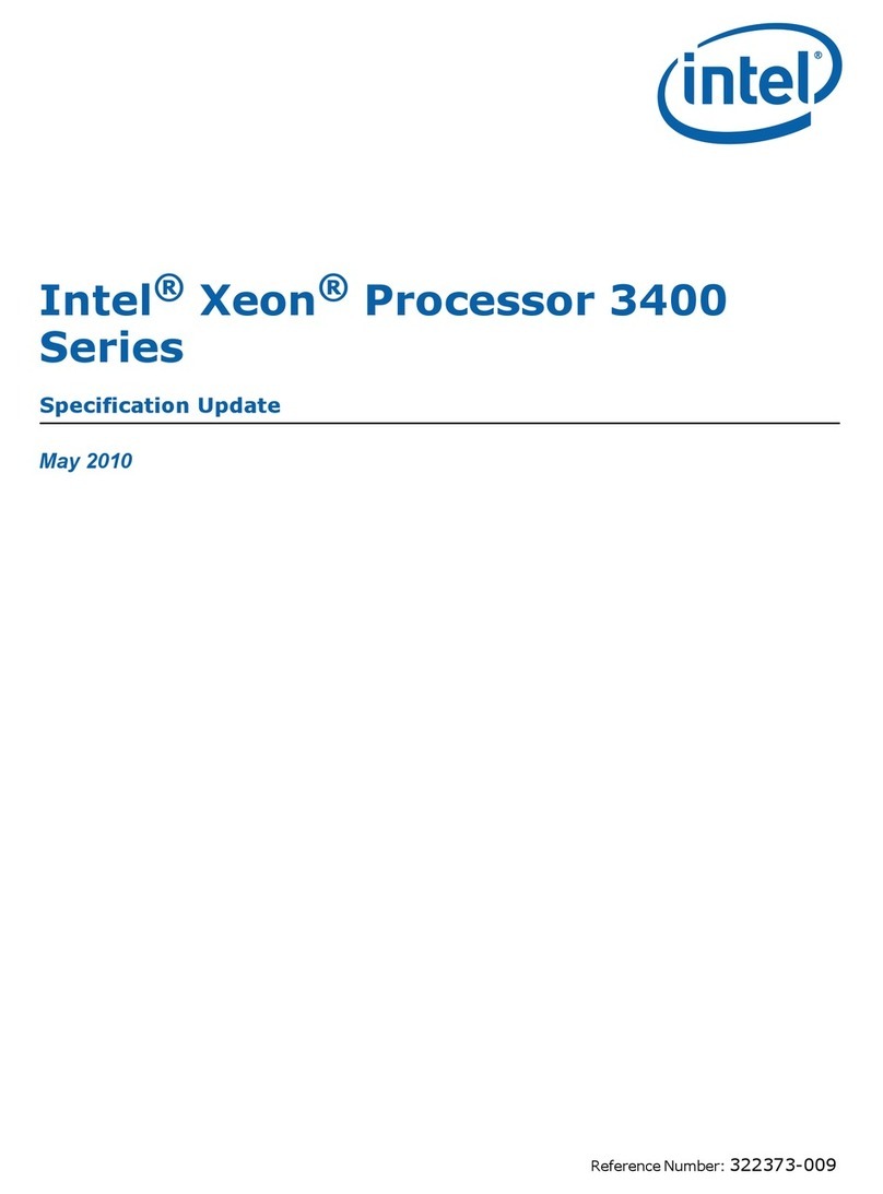 Intel BV80605001914AG - Processor - 1 x Xeon X3430 User manual