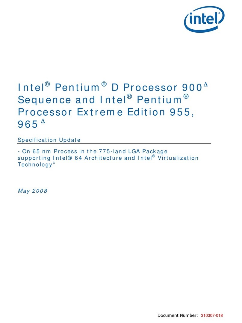 Intel 925 - Pentium D 925 3.0GHz 800MHz 4MB-Cache Socket 775... User manual