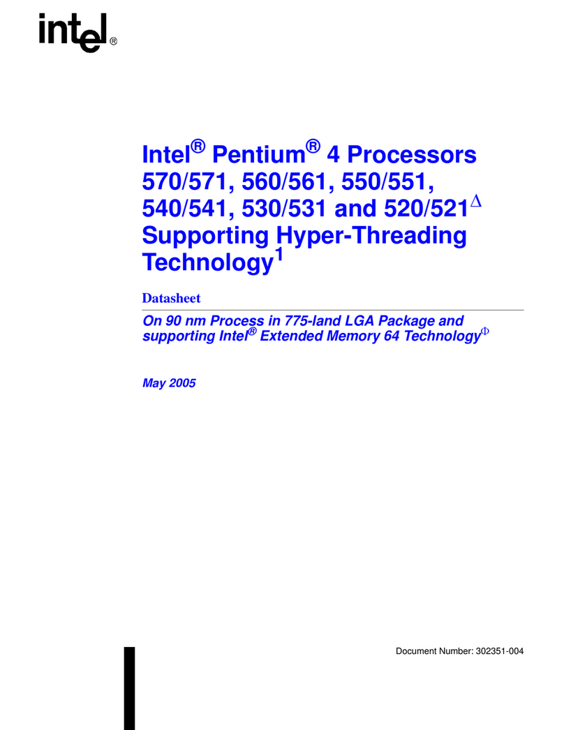 Intel 520J - Pentium 4 2.80GHz 800MHz 1MB Socket 775... User manual